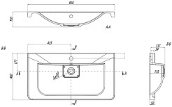 Акватон Мебельная раковина Шерилл 85 – фотография-3